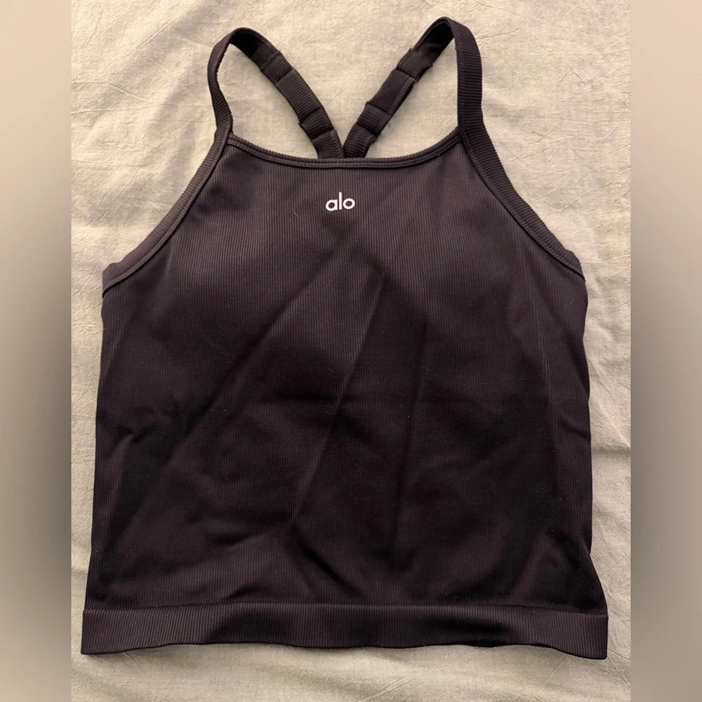 Alo Seamless Ribbed Favorite Full Length Bra Tank - Picture 8 of 10